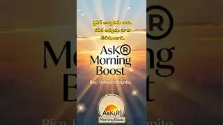 🌞 Daily Motivation & Growth💡 Smart Thinking | 🚀 Positive Energy #AsKRMorningBoost #AsKRWayToGrow