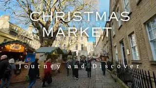 [4K] Walking tour exploring Bath Xmas market 2024 🎄