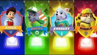 PAW Patrol -Ryder🆚Rocky🆚Everest🆚Rubble🎶 Tiles Hop EDM Rush