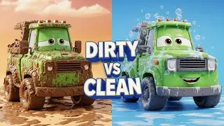 Dirty Truck Wash! 🚿 Green Beast Stuck in Mud Rescue ASMR | Dr. Nam ASMR