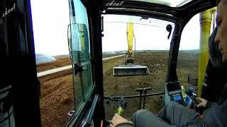 We remove the caravan with a long-armed excavator