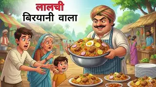 Greedy Biryani Wala 😈 | लालची बिरयानी वाला | Moral Story in Hindi | Cartoon