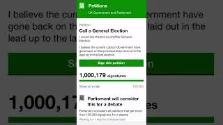 General election petition hits 1 million. #generalelectionpetition #generalelectionnow