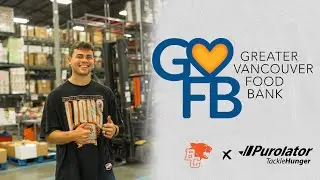 BC Lions Quarterback Nathan Rourke Visits the Greater Vancouver Food Bank | Purolator Tackle Hunger