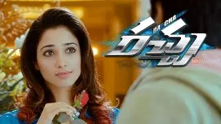 Ram Charan Give Rose Flower To Tamannaah Love Scene || Racha Movie