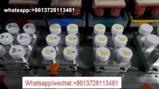 Full automatic 4 color pad printing machine for plastic  cap