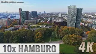 10x Hamburg, Germany: St. Pauli - Alter Elbpark, Millerntorplatz, Gro&szlig;e Wallanlagen - 4K UHD - XL001