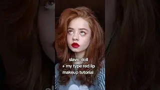 Slavic doll + my type red lip makeup tutorial #makeup #makeuptutorial #slavicdoll