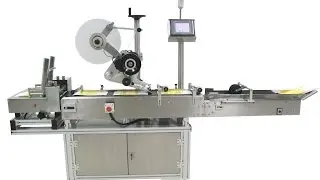 Plastic Bag Labeling Machine With Paging Separating Device Automatic Flat Label Applicator Equipment