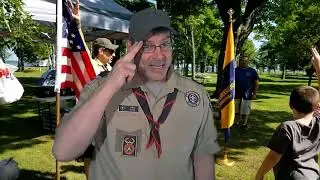 A little Flag etiquette with Cubmaster Chris