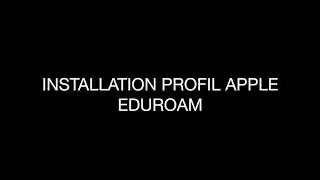 Installation Profil Apple Eduroam - MFJA