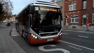 Volvo 7900H B5L Euro 6 STIB MVIB 9406 1-VEM-677 on Ligne 58 Arriving at Vilvoorde Station