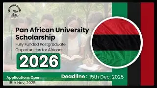 Pan-African University Scholarship 2026  - ( Now closed) #africanscholarship