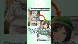 Umamusume Support Card From Rough to Final No.3 #umamusume #gaming #shorts