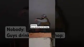 Guys Drinking in the Shop