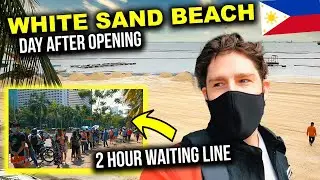 MANILA BAY White Sand Beach AFTER Opening - THIS is crazy! So many people!