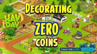 Hay Day LIVE-Decorating my Restart Farm using ZERO coins!!