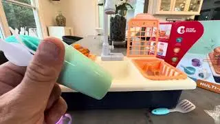 CUTE STONE Pretend Play Kitchen Sink Toys with Play Cooking Stove, Pot and Pan Unbxing