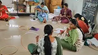 Aari workshop free 3 days finished sessions ,secure blouse cloth from frame corners 