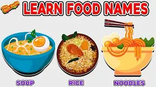 Food Names in English | Kids Learning Food Vocabulary | ABC Food Names