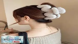 1pc Solid Colored Plush Hair Claw Clip For Autumn And Winter Cute