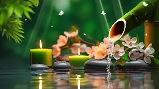 Bamboo Water & Candle Glow 🕯️ Deep Relaxing Music