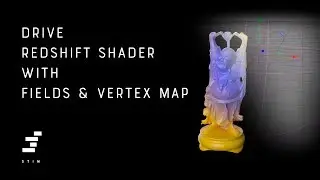 Drive redshift shader with  fields & vertex map