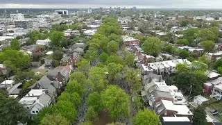 Drone video from CBS 6 Cheer Station from Monument Avenue 10k