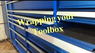 Wrapping the tops of toolbox drawers with VIVID Carbon Fiber vinyl