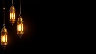 Hanging golden lamps green screen | Eid & Ramadan visual effect