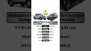 Mahindra bolero camper VS Mahindra Scorpio Getaway #technnu
