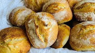 خبيزات بالخميرة البلدية mini pain au levain naturel 😋