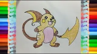 pokemon drawing and colors | How to draw Raichu from Pokemon
