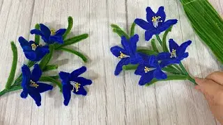 Handmade diy pipe cleaner flower | How to make flowers from Chenille Wire | Pipe Cleaner Craft