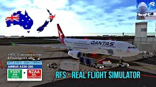 RFS Real flight simulator || Sydney to Auckland || Qantas || Airbus A330_200 || 3h in 11min 