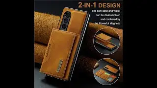 Dgmingcase.com Samsung Galaxy Z Fold4 5G M2 Wallet Case Brown