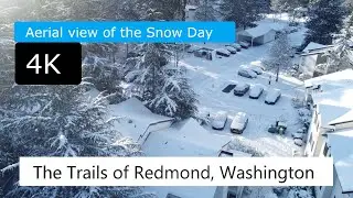 Drone Photography | Snow in Redmond | The Trails of Redmond | Washington | 4K