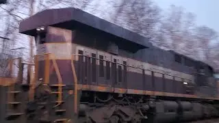 CSX empty coal @Sunset with 1871 Atlantic Coast Line trailing west of Plane#4 12/1/25