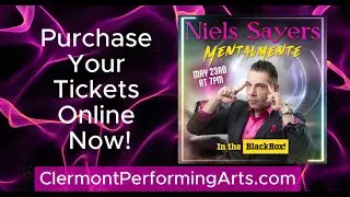 Clermont Performing Arts: Mentalmente: Niels Sayers: Illusionst & Magician.  Tickets On Sale Now!
