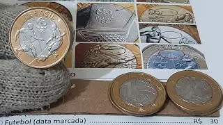 1 REAL ANO 2015 FUTEBOL OL&Iacute;MPICO VOC&Ecirc; TEM ESSA MOEDA VALIOSA? VALE UM BOM DINHEIRO $ 30 A 40 REAIS 😱