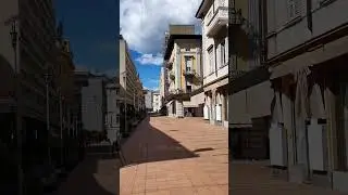 Chiasso old town, Corso San Gottardo, Ticino, Switzerland. Hyperlapse video.