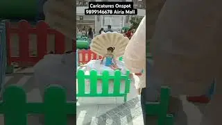 Caricature Artist, Airia Mall, Caricatures Onspot, #trending #shorts #youtubeshorts