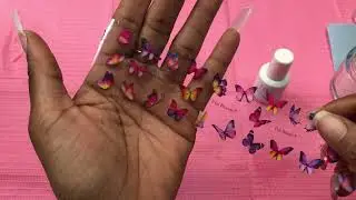Lipstick Shape Nails Beginner Friendly Butterfly Nail Design