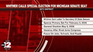 Whitmer sets 35th District Senate election 238 days after vacancy