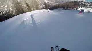 Piste 14 (red), Piste 23 (black), Piste 18 (red), Piste 9 (blue), Piste 8 (black), Courmayeur, Italy