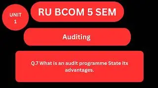 Q.7 What is an audit programme State its advantages.