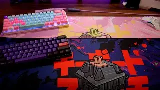 Unboxing time. Desk pads By Alexotos banana split and switch swirl 2022 Upgrades.