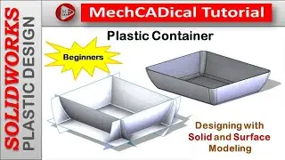 Plastic Container Design (Solid & Surface Modeling) In SolidWorks
