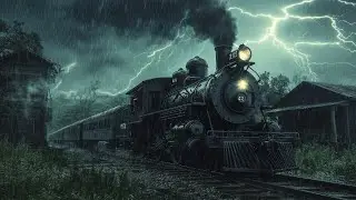 Thunderstorm While Riding The Train Alone At Night | RDR2 Relax