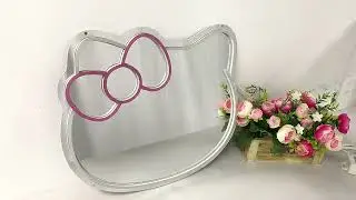 Neon Mirror For Bedroom Decoration With Soft Neon Lights